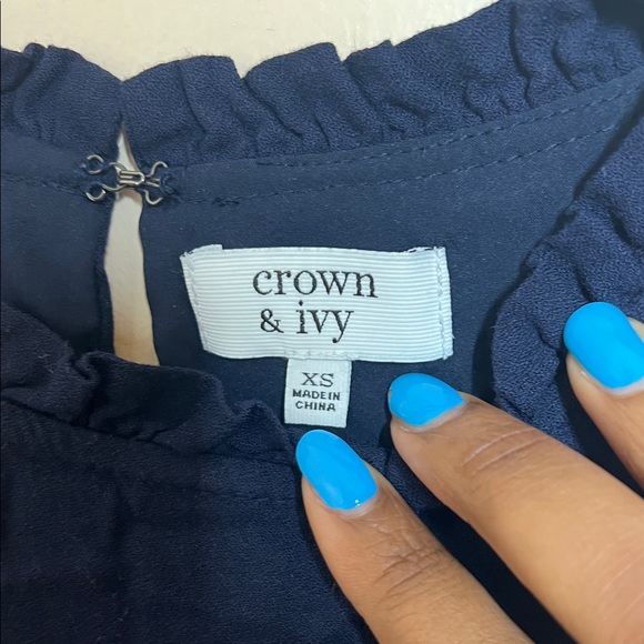 crown & ivy Navy Sleeveless Mini Dress - Picture 2 of 4
